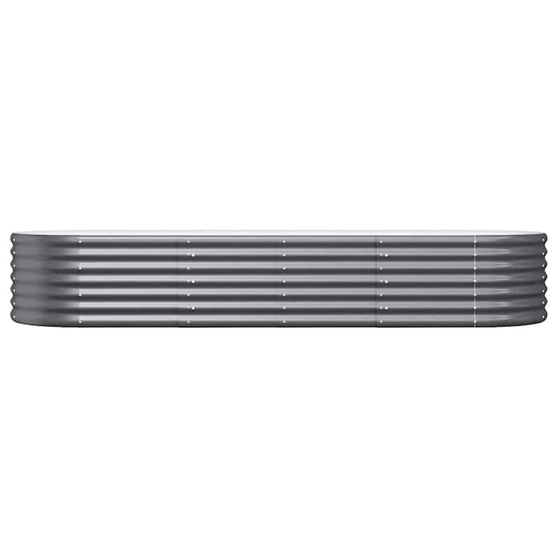 vidaXL Raised Garden Bed Raised Flower Bed Galvanized Steel Outdoor Planter