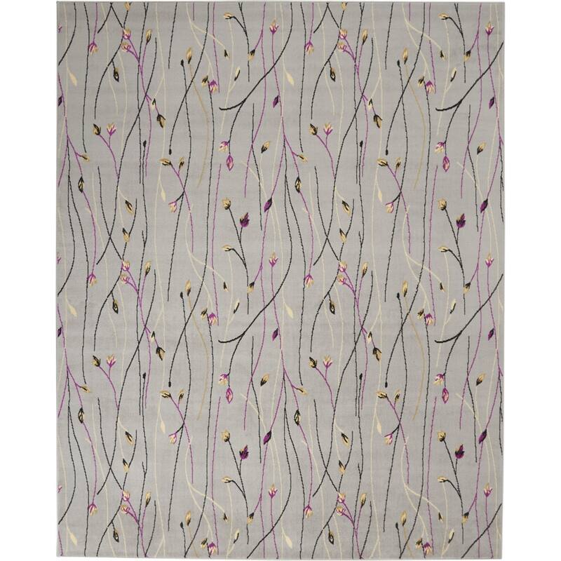 Lipe Power Loomed Floral Traditional Area Rug By HomeRoots - 118' X '94' X '0.5