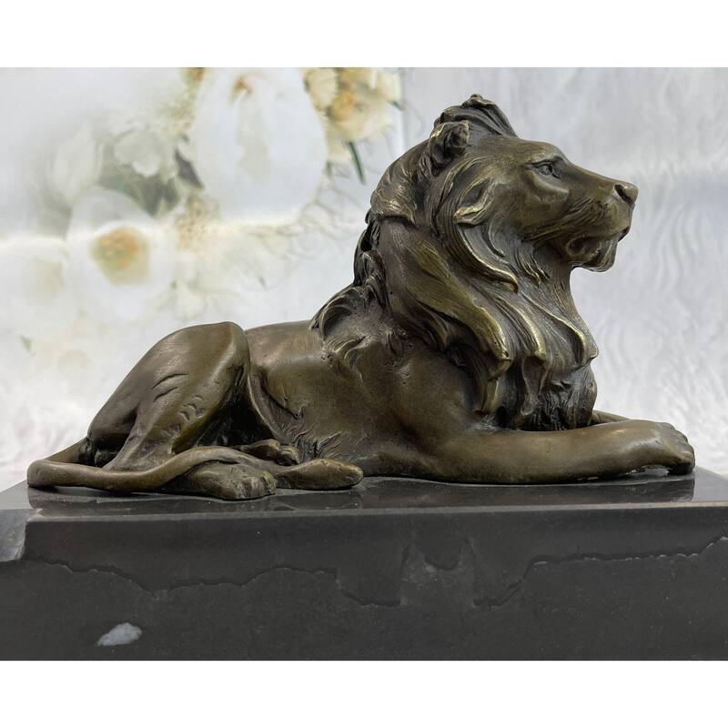 Large Barye African Imitative Lioness Imitative Lion Wild Life Animal Bronze Sculpture Statue Decor