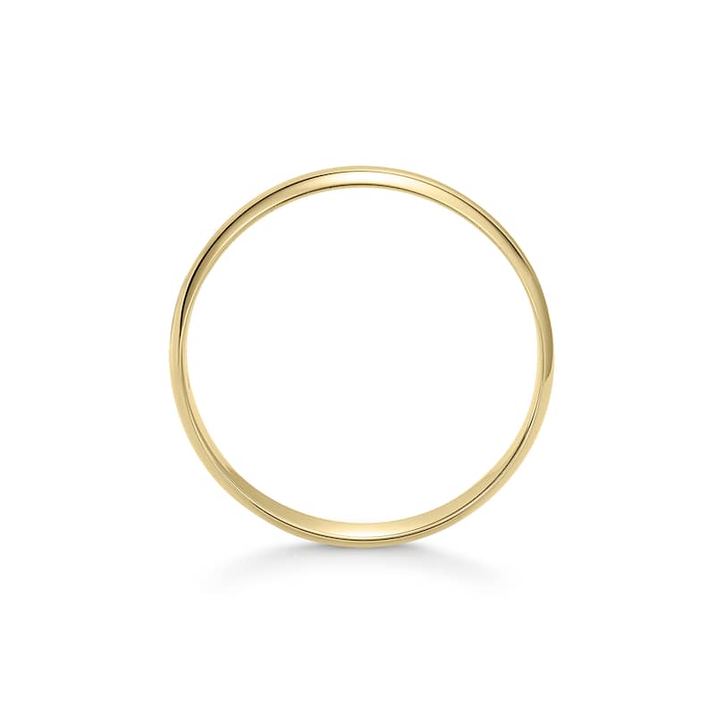 Clover Yellow Gold High-Polish Classic Wedding Band