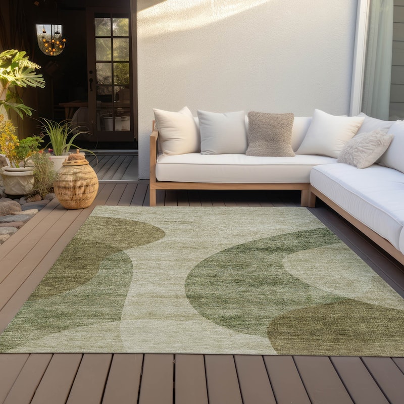 Machine Washable Indoor/ Outdoor Chantille Modern Deco Rug