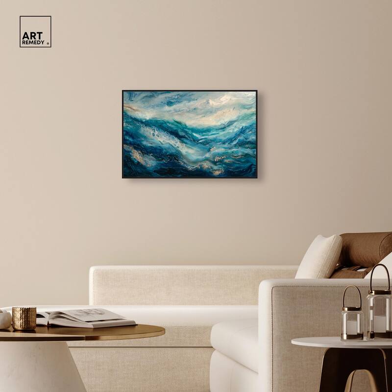 Jeweled Waters Canvas by Art Remedy