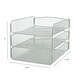 preview thumbnail 5 of 4, Onyx 3-Tier Desk Organizer, Desktop File Storage & Paper Organization, Silver