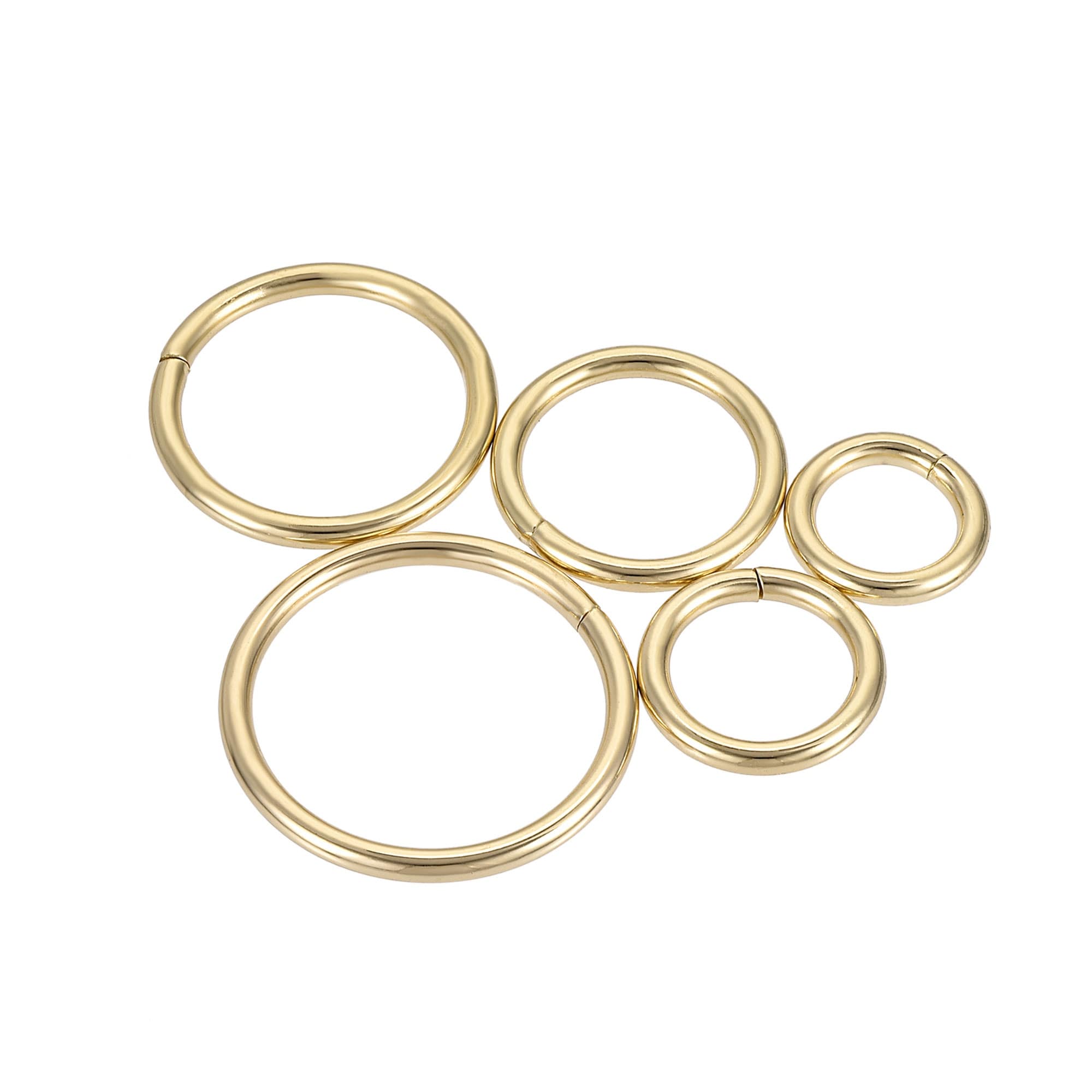 Metal O Rings, 8 Pack 25mm(0.98) ID 3.8mm Thick Non-Welded O-Rings, Silver  Tone 