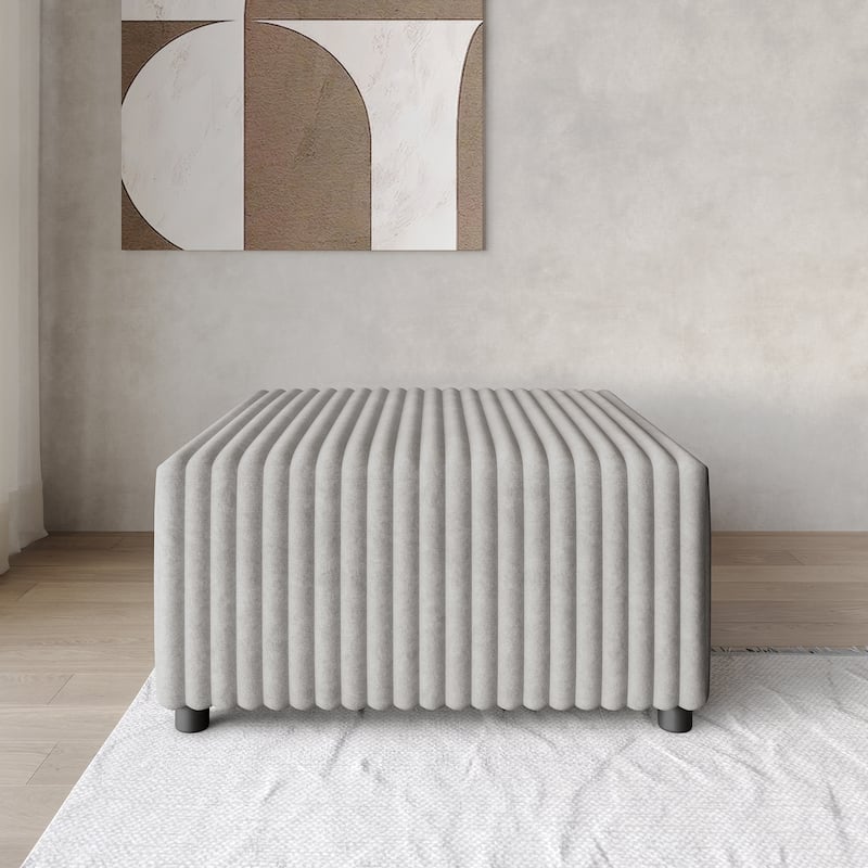 CraftPorch Luxurious Velvet Upholstered Ottoman