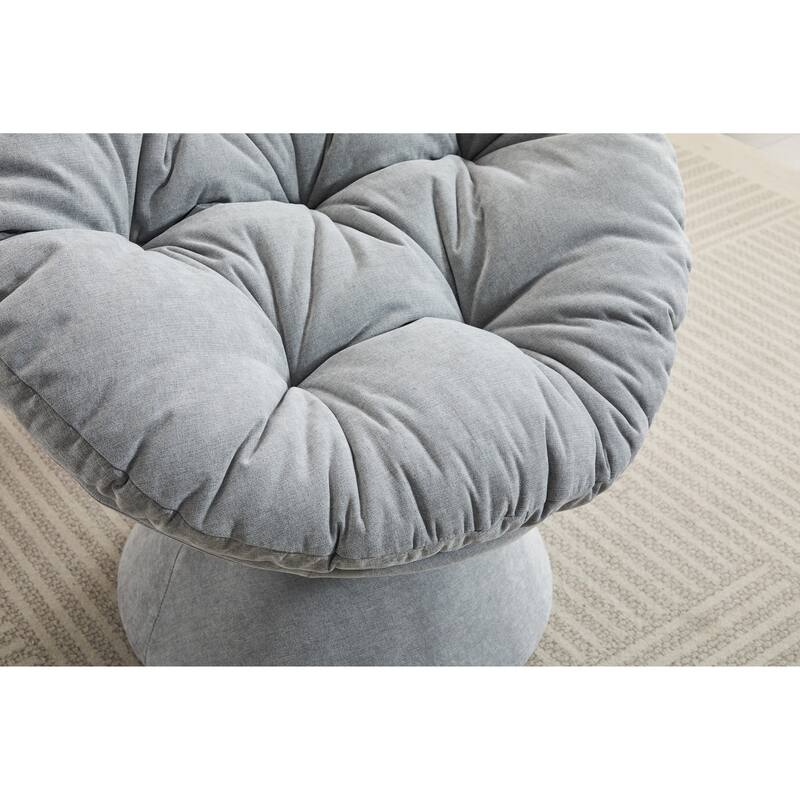 Chenille Swivel Barrel Chair for Living Room