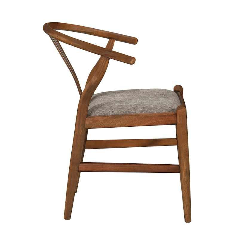 Guinea Walnut Y-Shaped Dining Side Chair (Set of 2)