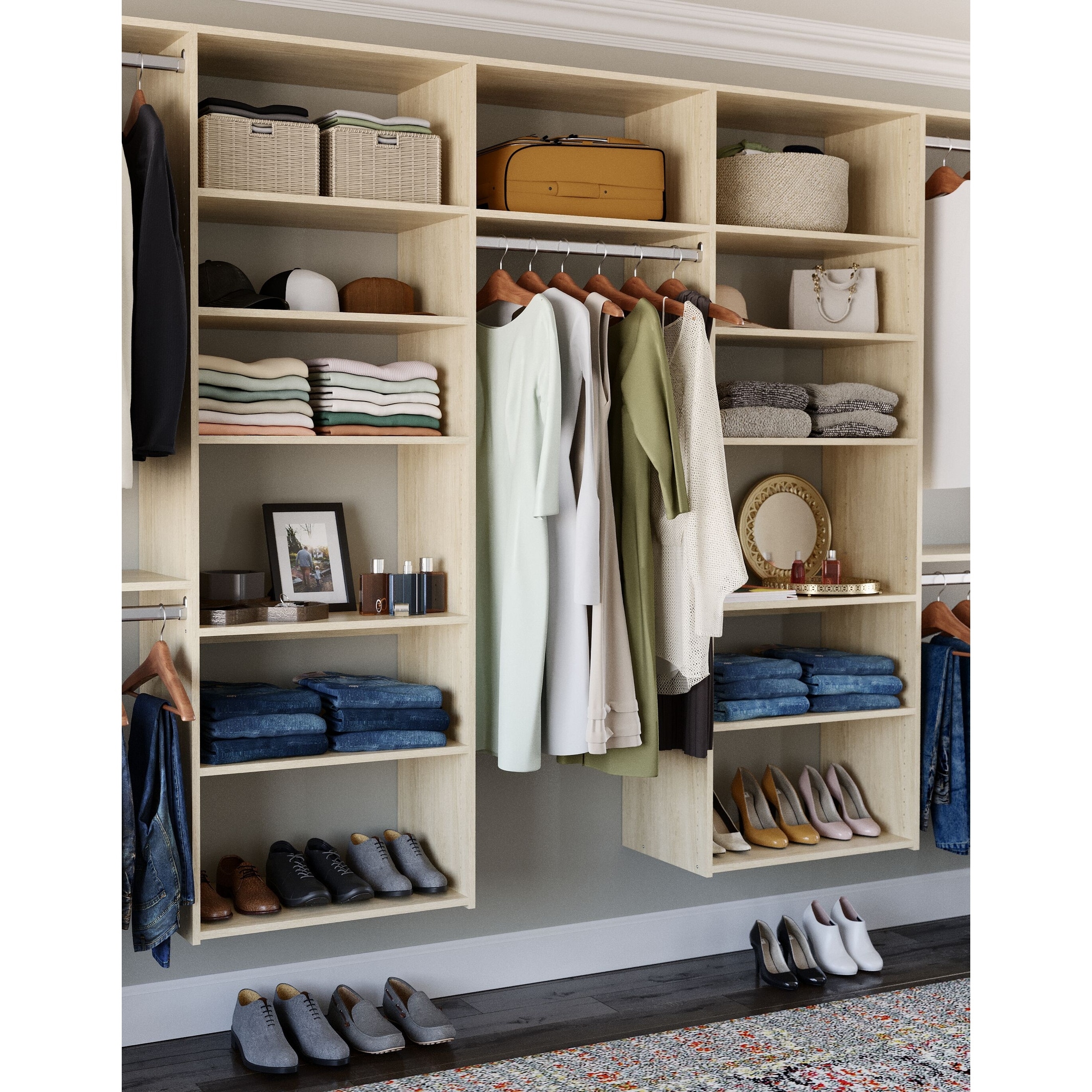 Easy Track 12 Ft. W. Basic Shared Laminate Closet Kit - Overstock