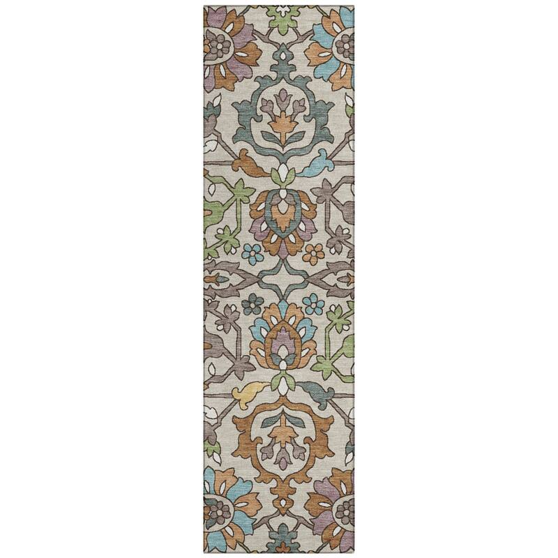Machine Washable Indoor/ Outdoor Traditional Blanca Chantille Rug