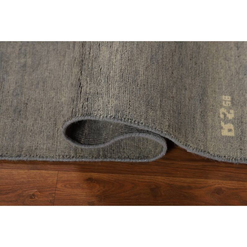 Modern Stripe Gabbeh Oriental Rug Hand-Knotted Wool Carpet - 2'8"x 4'0"