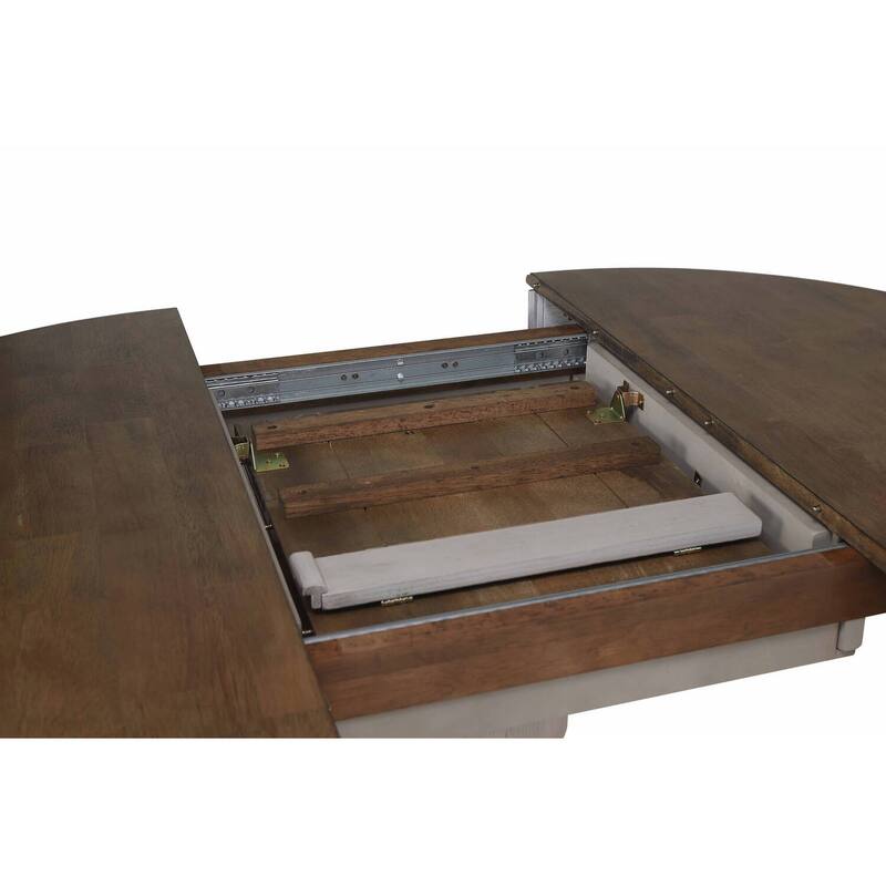 Extendable Dining Table - 42" to 60" Round/Oval, Wood Table, Seats 6 - 60