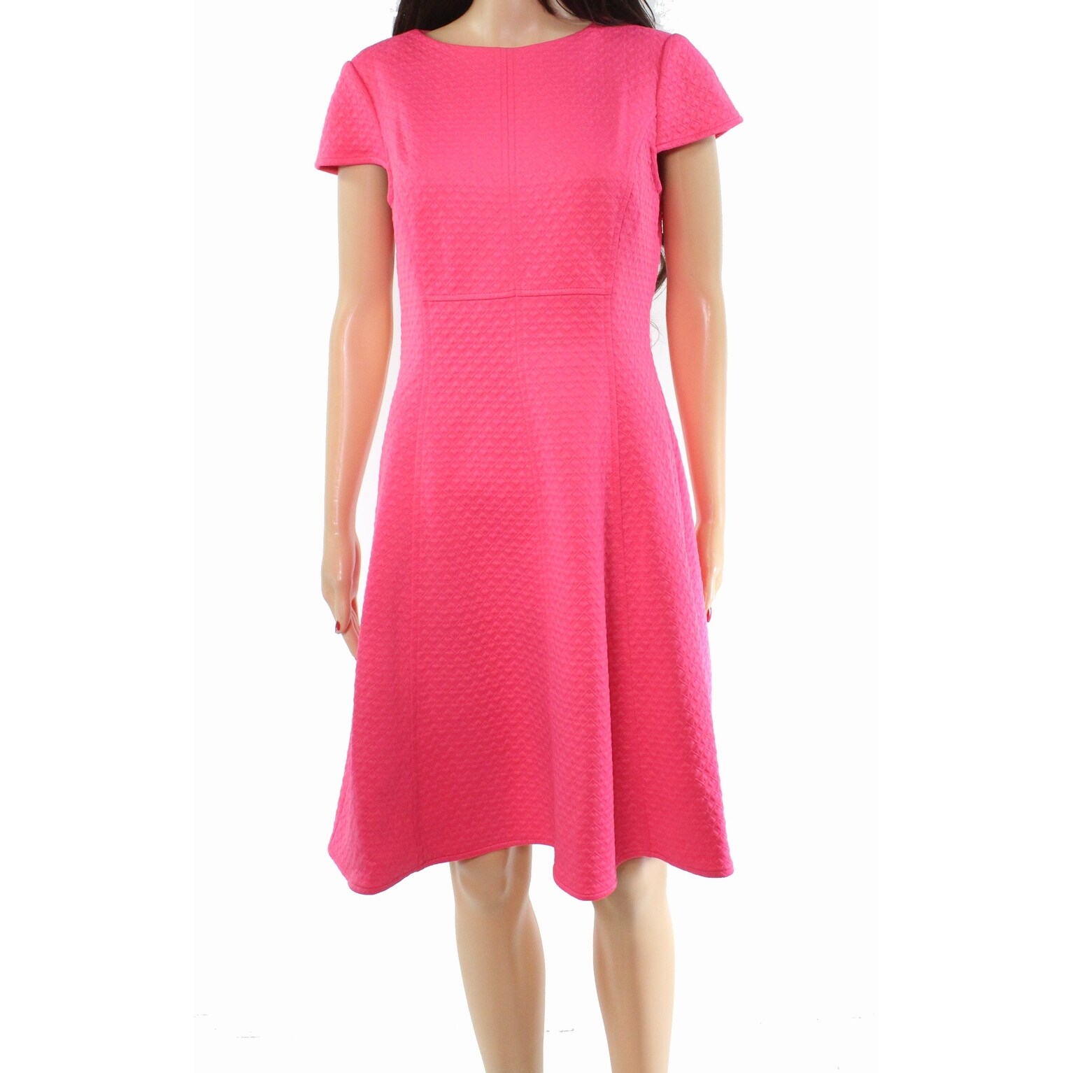 pink jacquard dress