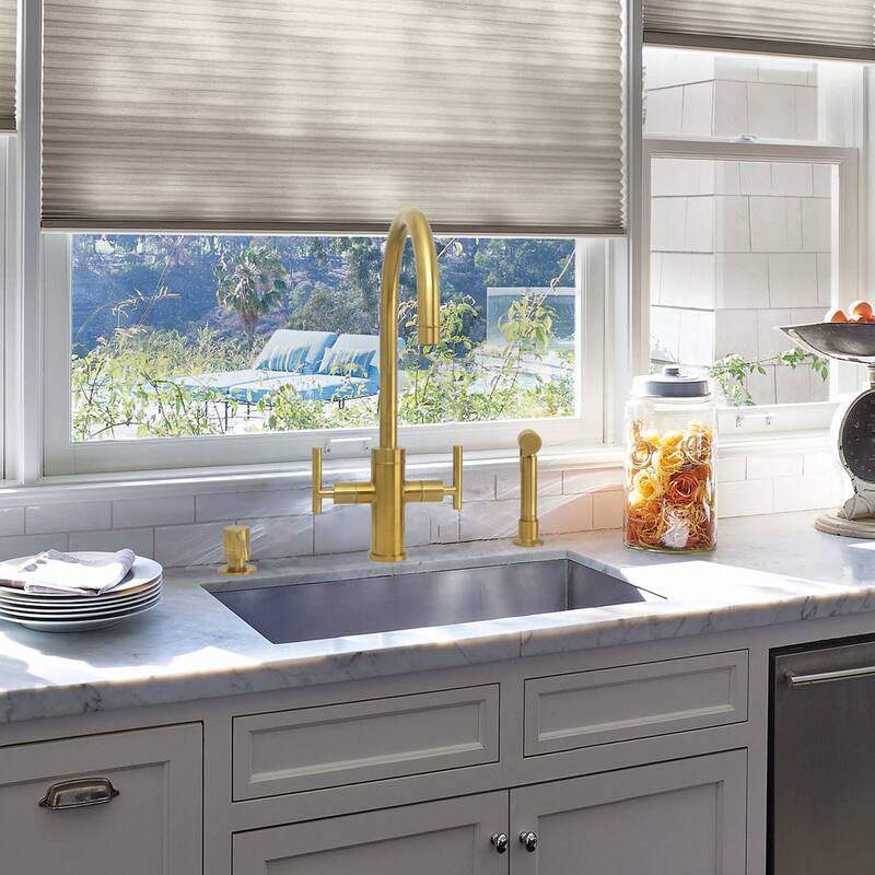 Two-Handles Kitchen Faucet with Side Spray