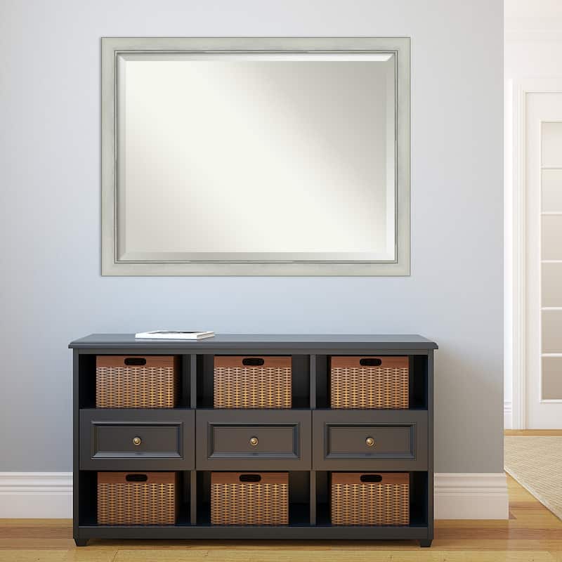 Beveled Wall Mirror - Flair Polished Nickel Frame