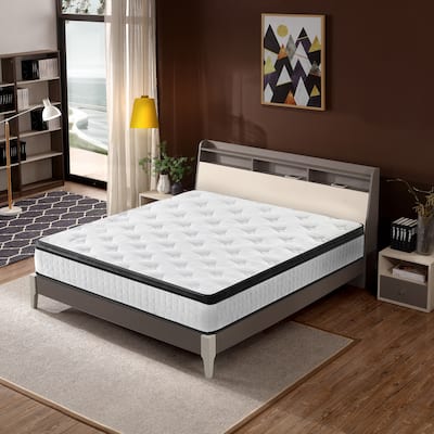 Full Size 12 Inch Certipur-Us Cool Memory Foam Oeko-Tex 100 Knitted Cover Individual Pocket Spring Hybrid Mattress In A Box