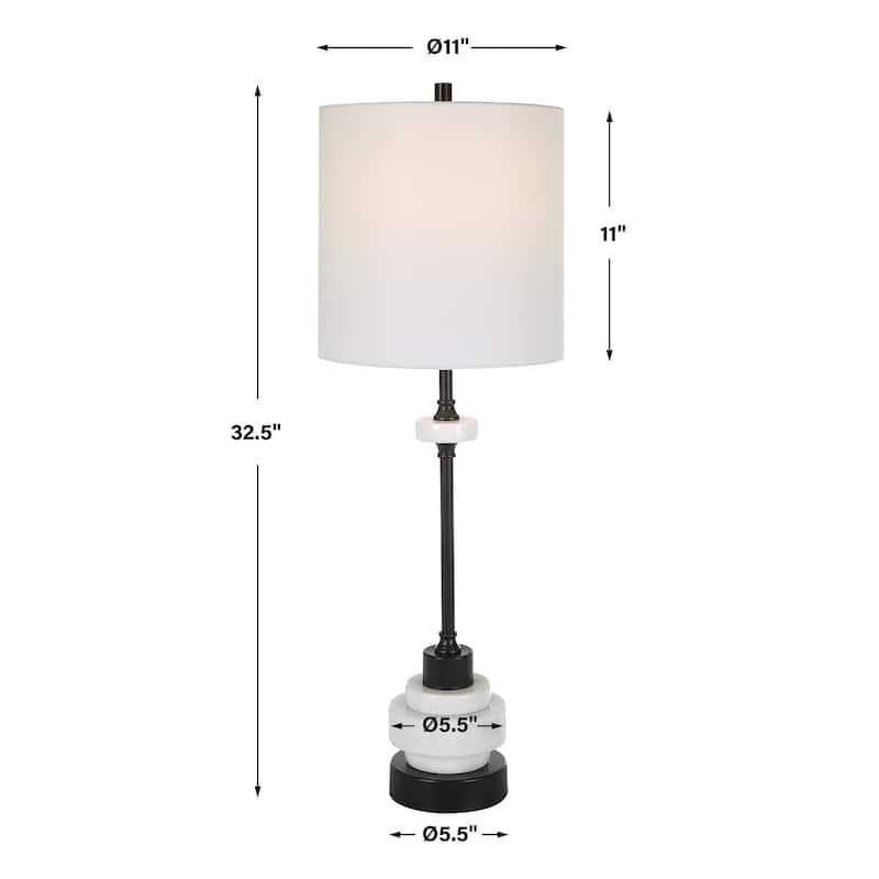 Uttermost Alliance Traditional Buffet Lamp - 11 W X 32.5 H X 11 D (in)