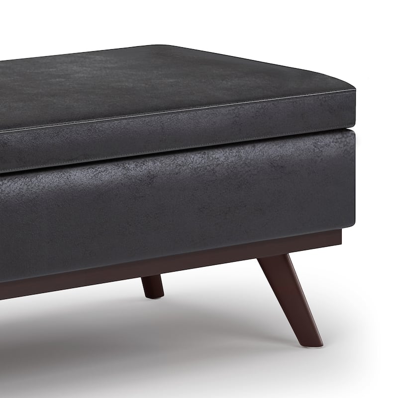 WYNDENHALL Ethan 42 inch Wide Mid Century Modern Rectangle Table Ottoman