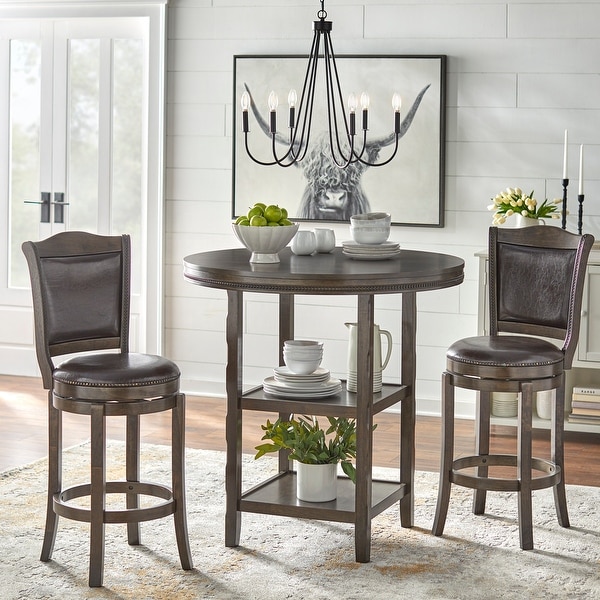 Round bar top height kitchen table