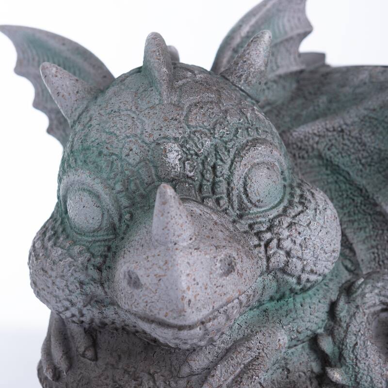 15 in. Sleeping Baby Dragon Planter
