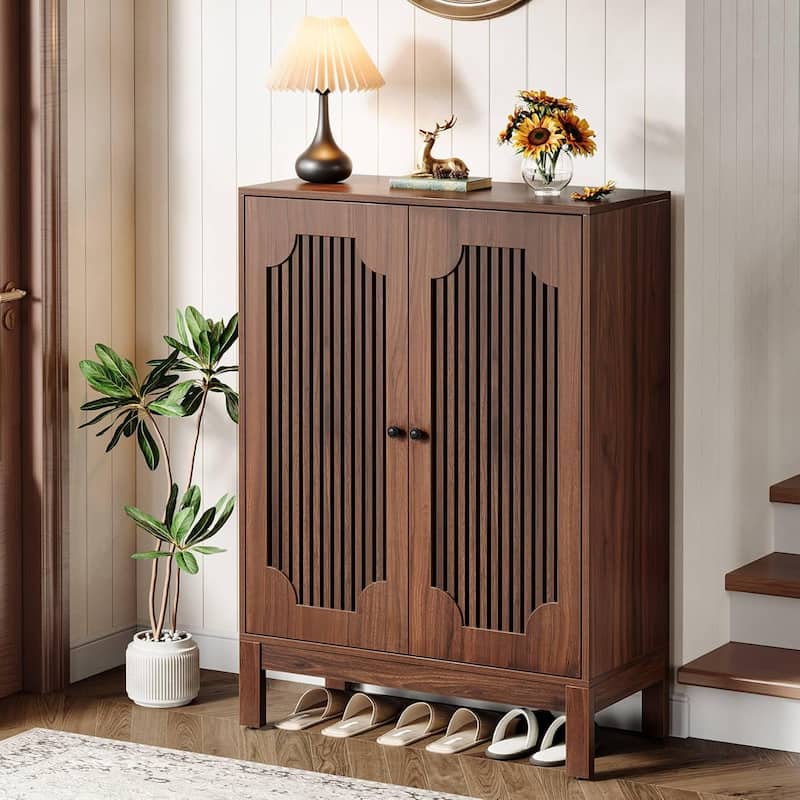 5-Tier Adjustable Shoe Cabinet with Doors for 20 Pairs