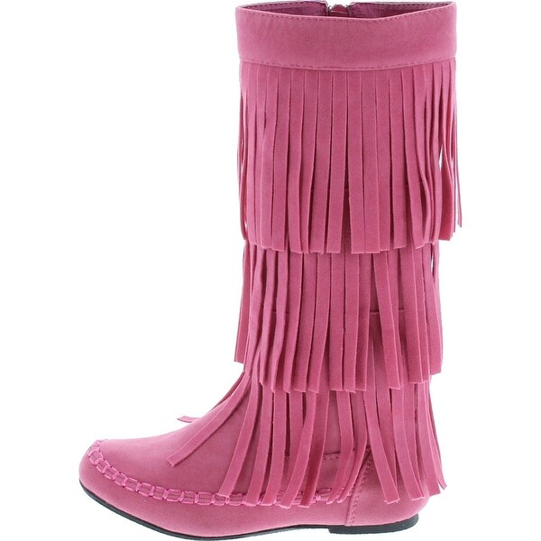 pink moccasin boots