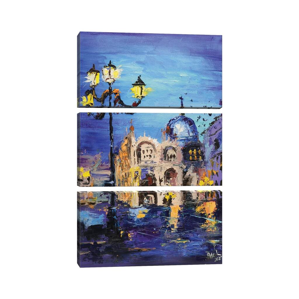 iCanvas "Night Venice" by Nataly Mak 3-Piece Canvas Wall Art Set