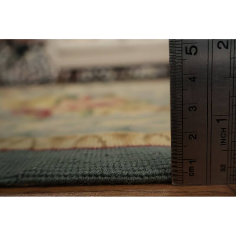 Hand Woven Oriental 100% Wool Carpet Traditional Floral Green Tabatabaei Area Rug - 7' 5'' X 4' 7''