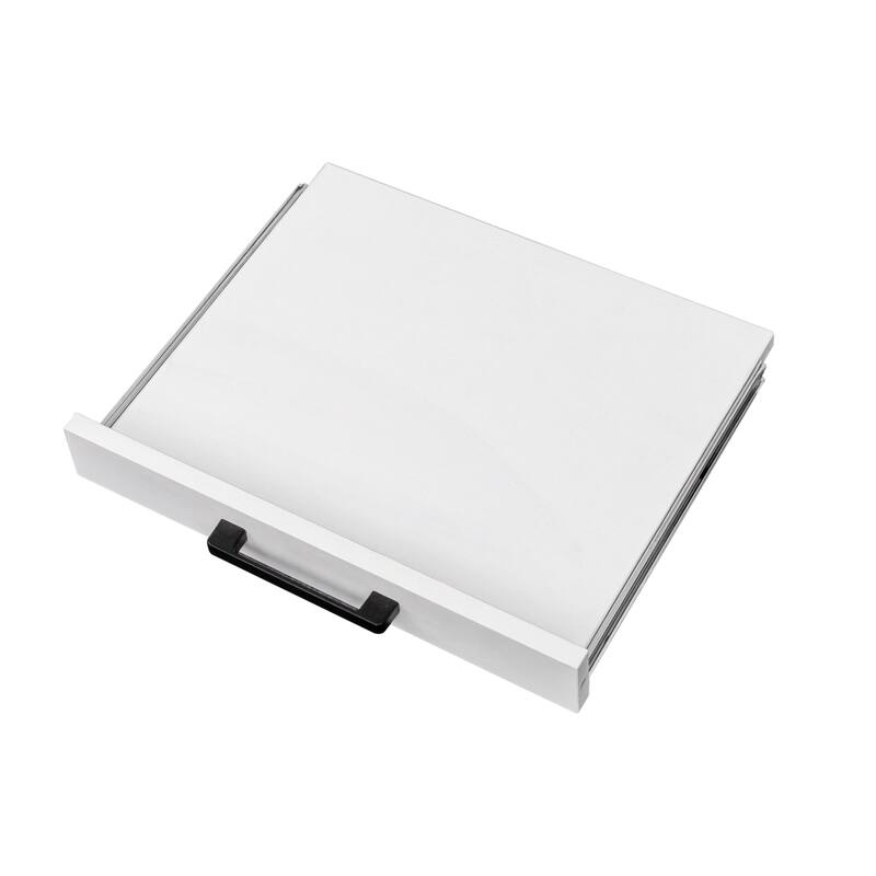 Anmytek Black Bar Cabinet with Drawers and Adjustable Shelf Modern Home Bar Storage