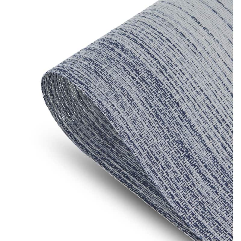Dainty Home Ombre Woven Vinyl Reversible Rectangle Placemat Set Of 6 - 12" x 18"