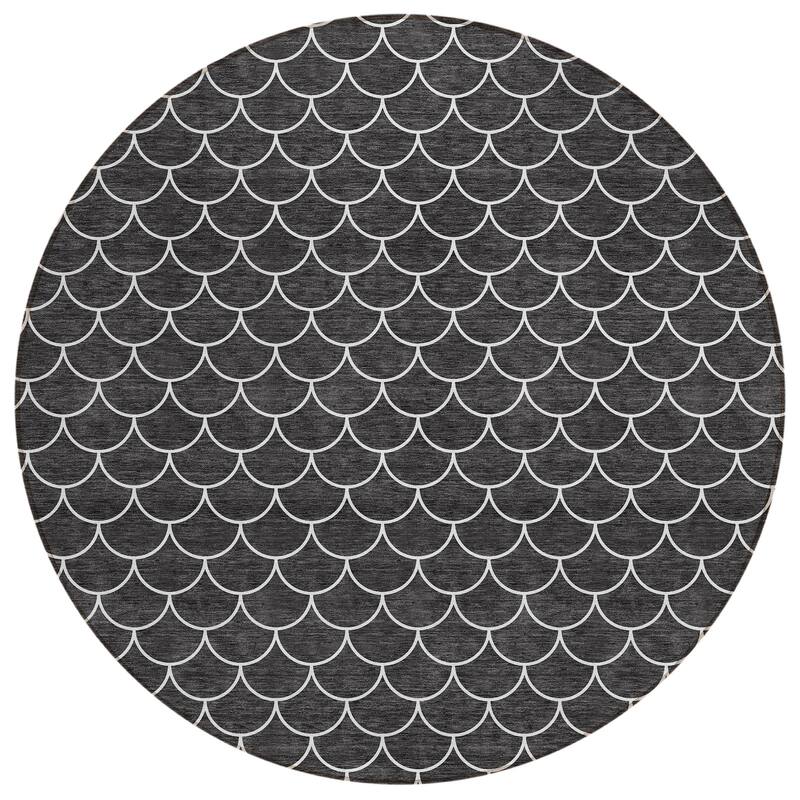 Machine Washable Indoor/ Outdoor Chantille Modern Geo Rug