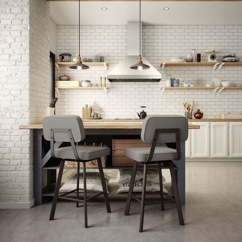 Amisco Clarkson Swivel Counter Stool