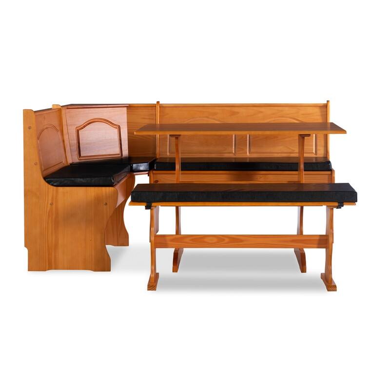 Linon Cupcini Brown Microfiber Cushions for Dining Nook