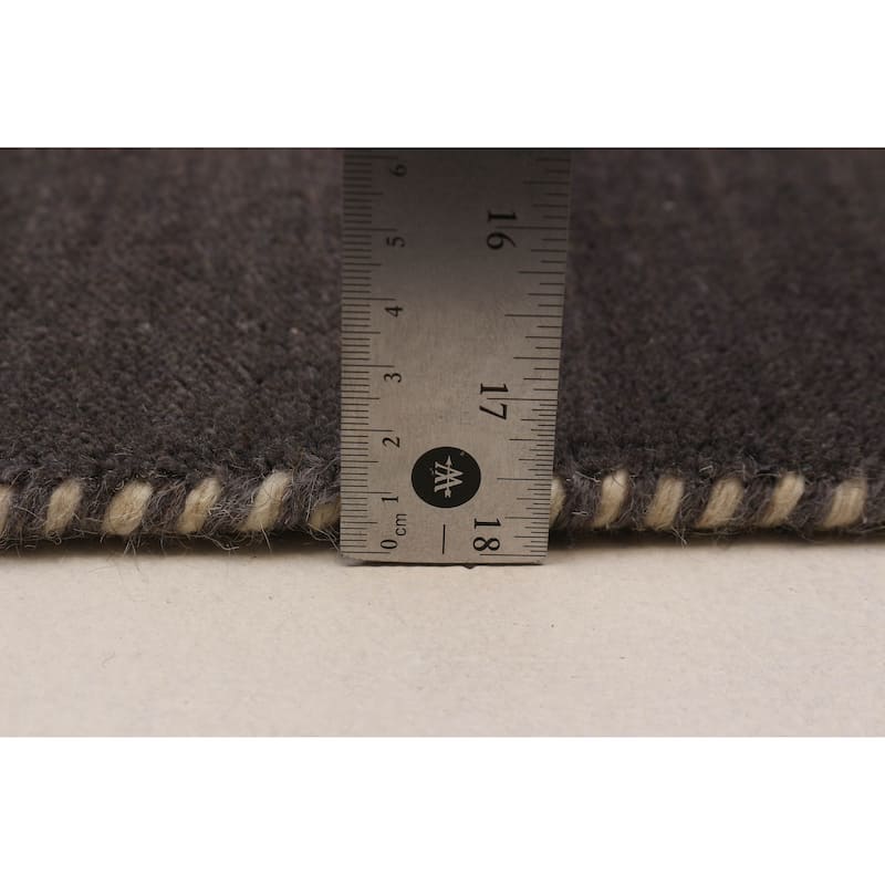 Kashkuli Gabbeh Grey Rug 2'7" x 11'1" - 2'7 x 11'1