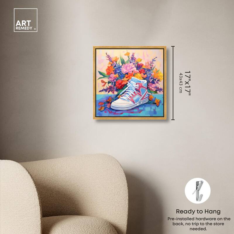 Colorful Sneaker Bouquet II Canvas by Art Remedy