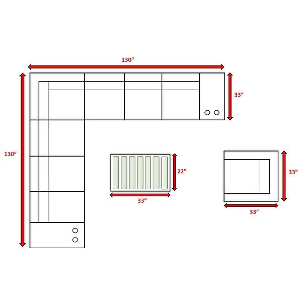LSI 11 Piece Sectional Seating Group Bed Bath & Beyond 34243207
