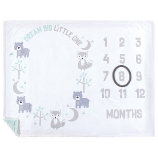 Hudson Baby Infant Plush Holiday and Milestone Blanket, Dream Big, One Size - Dream Big - One Size