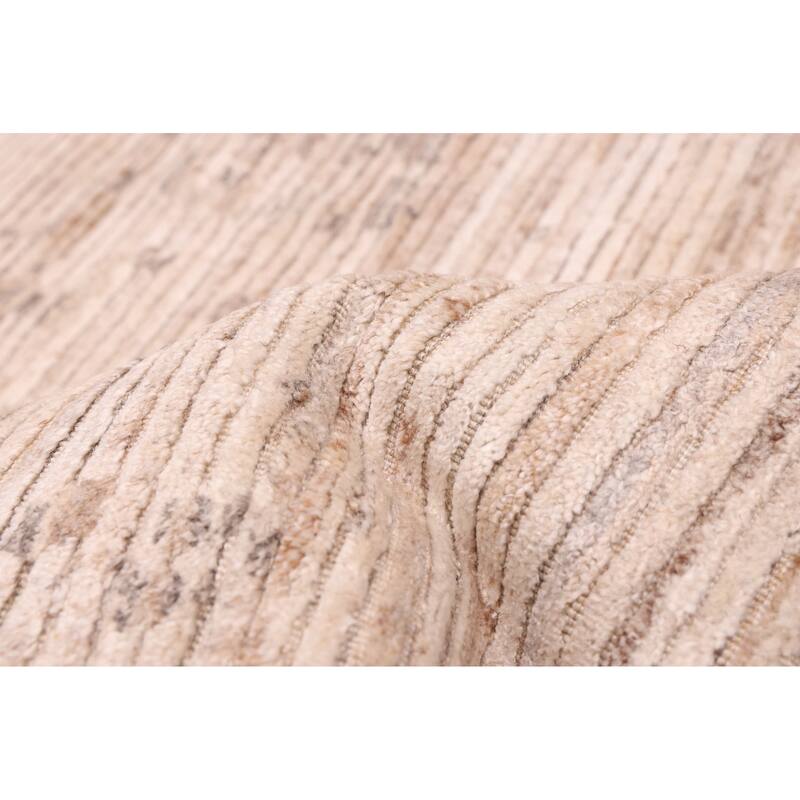ECARPETGALLERY Hand Loomed Elysian Beige Rug - 8'1 x 9'10