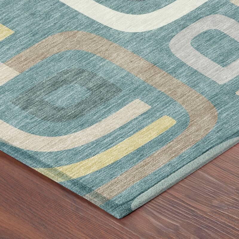 Machine Washable Indoor/ Outdoor Modern Penner Chantille Rug