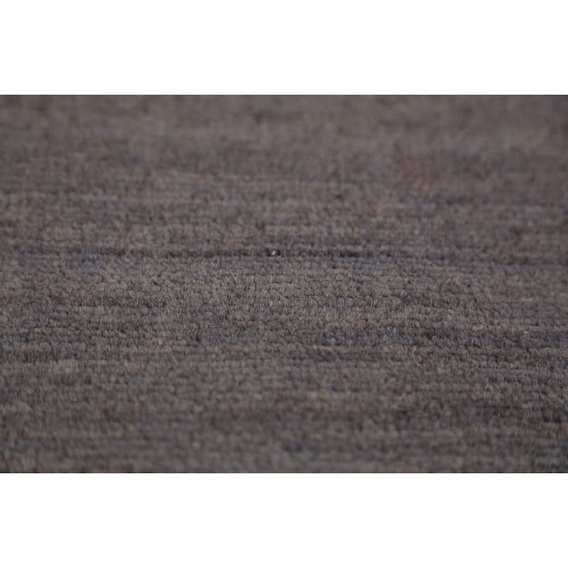 Modern Grey Gabbeh Oriental Area Rug Handmade Wool Carpet - 5'0" x 6'9"