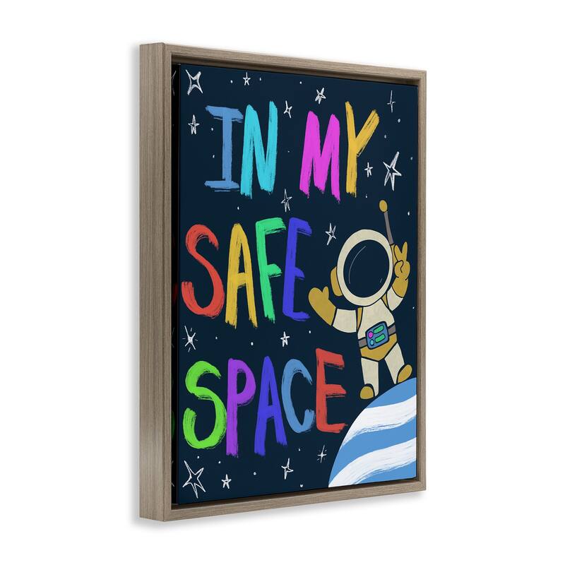 Stupell Comforting In My Safe Space Framed Floater Canvas Wall Art Design By Chen Alyesh