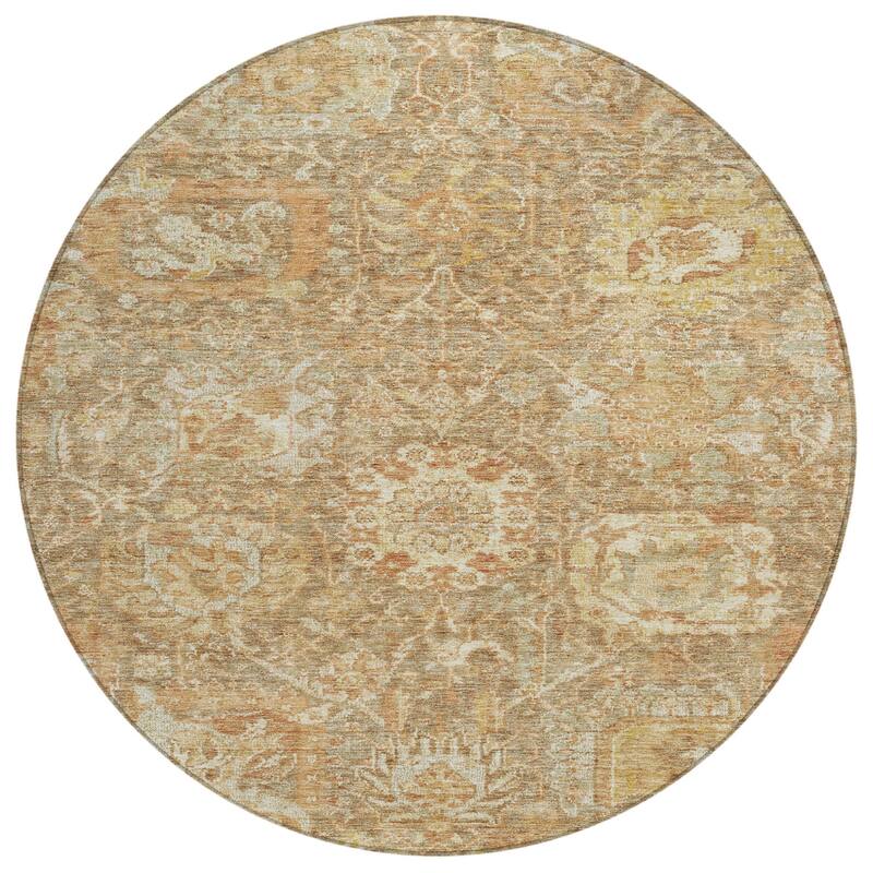HomeRoots Damask Traditional Rectangle Outdoor Rug