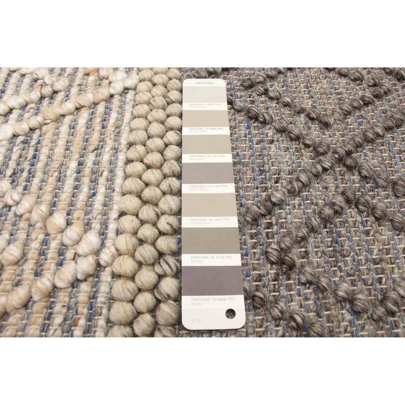 ECARPETGALLERY Braid weave Sienna Brown Wool Rug - 6'2 x 9'1