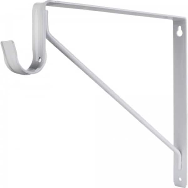slide 1 of 1, Hardware Resources Closet Rod and Shelf Support Bracket for 1-5/16 White