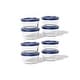 preview thumbnail 8 of 32, Glass Food Storage Containers Set - Round, 1-Cup (8oz) BPA-Free, Microwave & Oven Safe, Airtight Lids 16 Piece Set (8 Containers + 8 Lids) - Blue