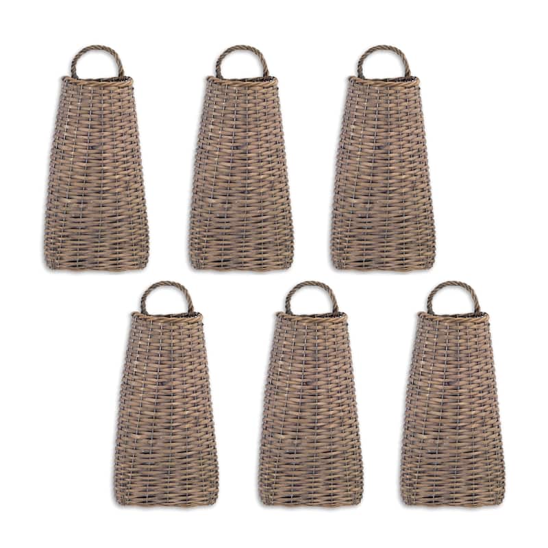 Willow Wall Basket (Set of 6) - 8 x 4.062 x 17