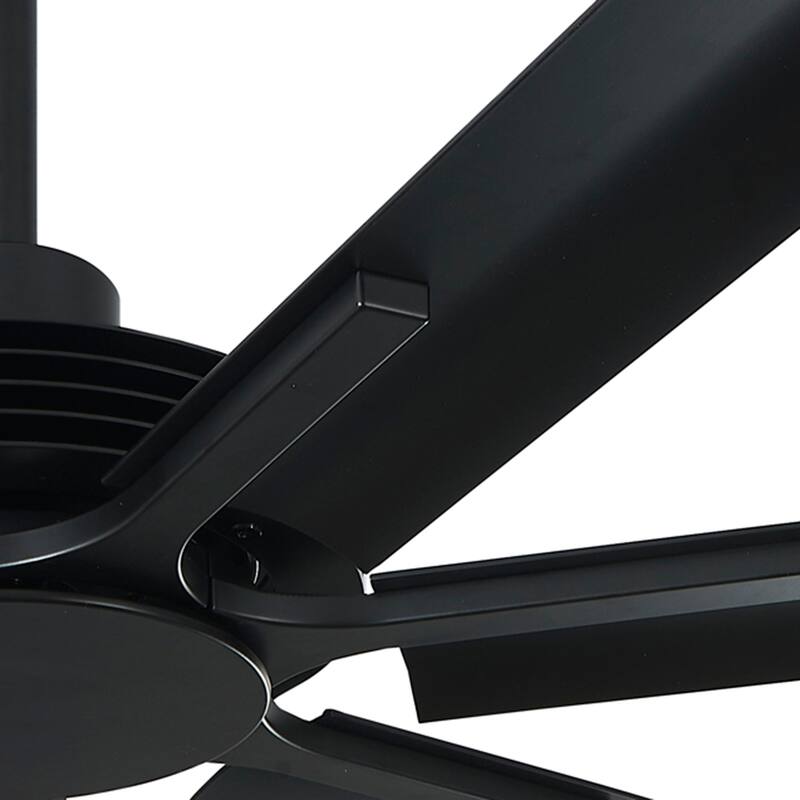Ceiling Fan Modern 100" Industrial 7-Blade Black Metal