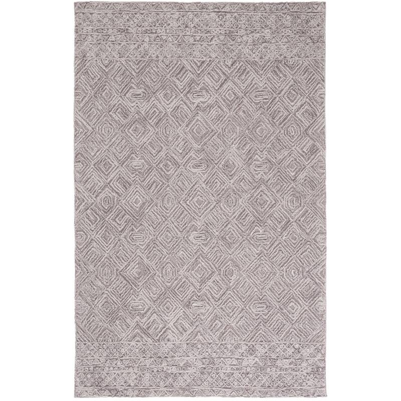 SAFAVIEH Handmade Textual Vibha Wool Rug - 6' Square - Brown