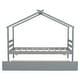 preview thumbnail 6 of 11, Kids and Baby Twin Size House-shaped Platform Bed with Pull-out Trundle