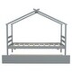 preview thumbnail 31 of 36, Twin Size House-shaped Platform Bed with Pull-out Trundle