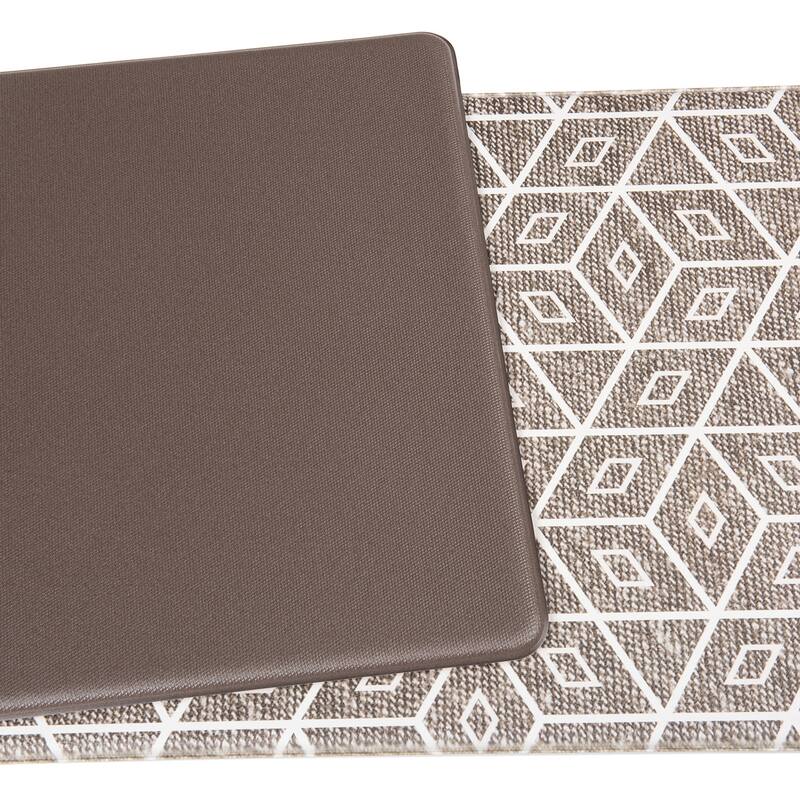 World Rug Gallery Modern Geometric Anti-Fatigue Standing Mat